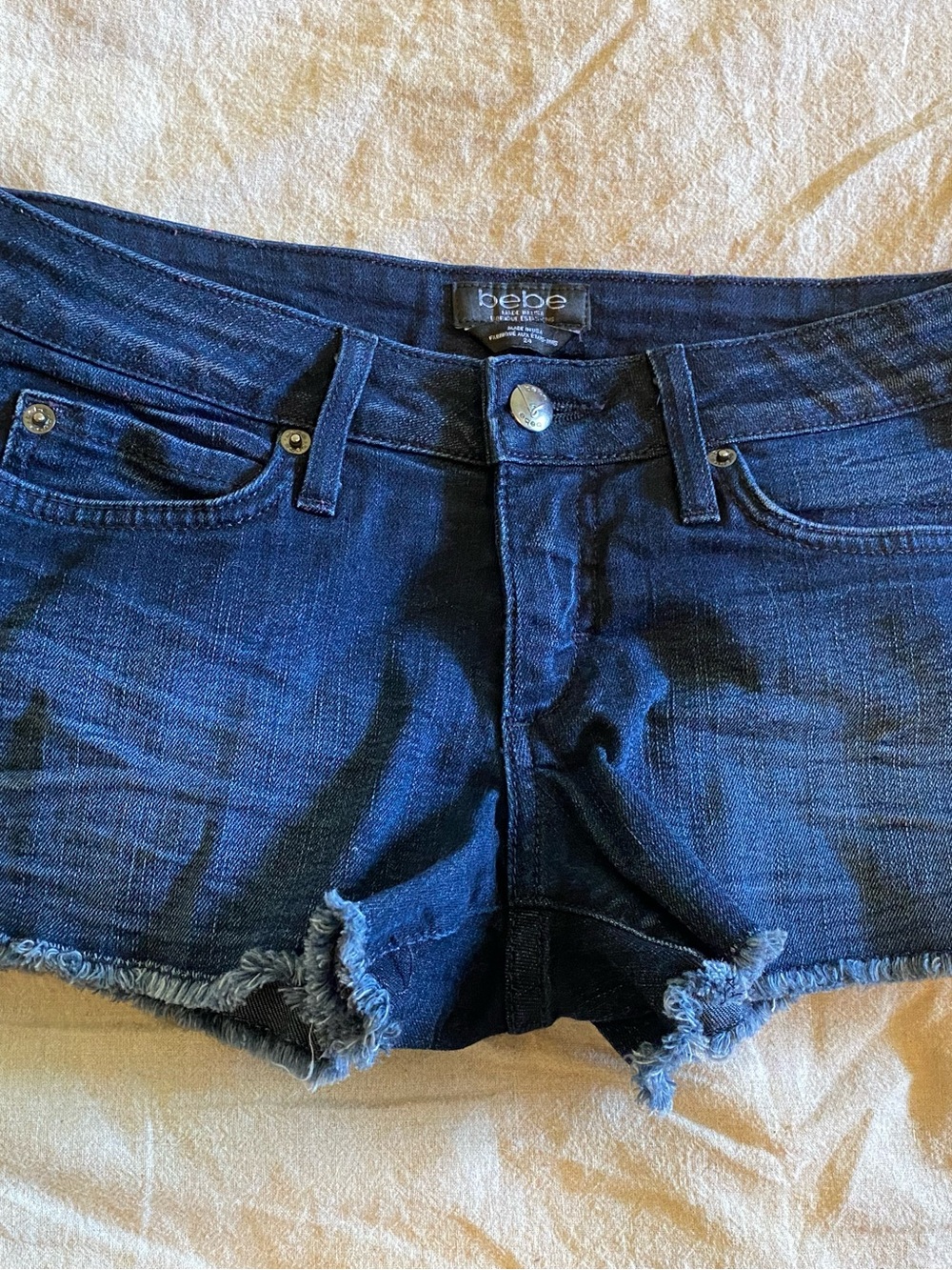 bebe Black Denim Shorts